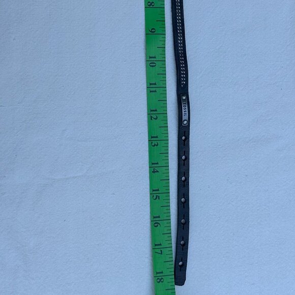 Fossil Black Leather Double Wrap Bracelet - Picture 5 of 7